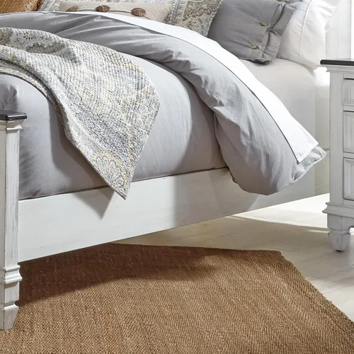 Vista 14 de Liberty Furniture Industries Allyson Park - Cama King con panel (32.7 x 34.6 x 24.4 in), color blanco
