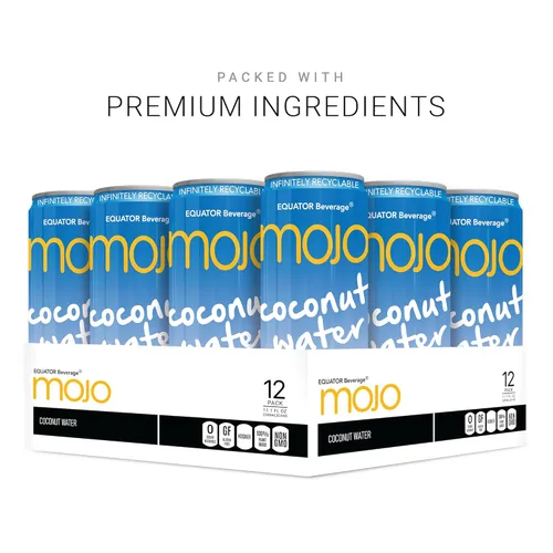 Vista 3 de Agua pura de coco orgánica Mojo, de 11.1 onzas (paquete de 12 unidades)