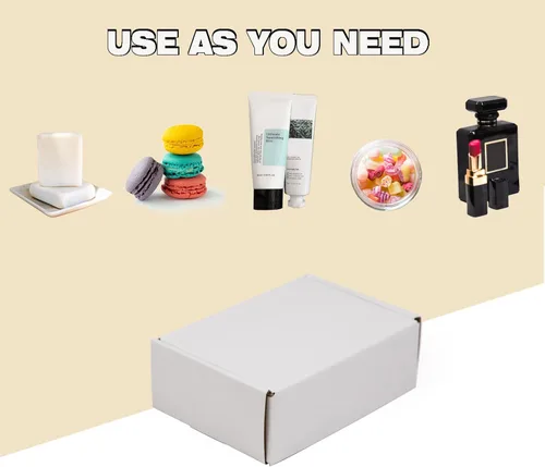 Vista 5 de Cajas de envío de 6 x 4 x 2 pulgadas, paquete de 25 cajas de cartón corrugado blancas para pequeñas empresas