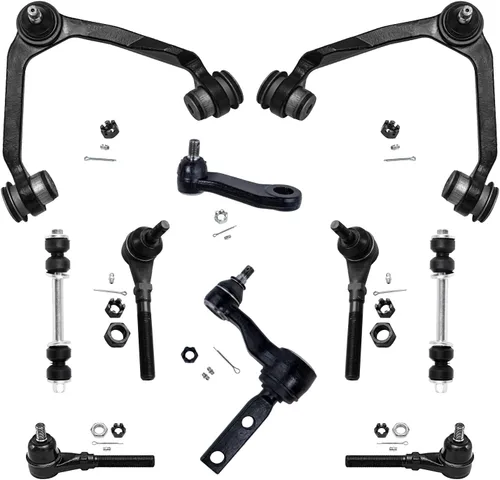 Vista 368 de Detroit Axle - Kit de suspensión frontal de 10 piezas para Chevy Trailblazer EXT GMC Envoy XL XUV Buick Rainier Isuzu Ascender Olds Bravada, brazos
