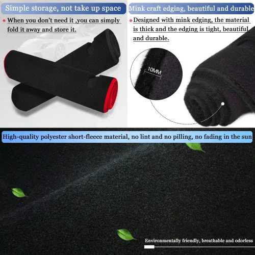 Vista 6 de Funda para salpicadero, almohadilla para salpicadero, tapete acolchado, personalizado para Hyundai Tucson 2016 2017 2018, accesorios, protector