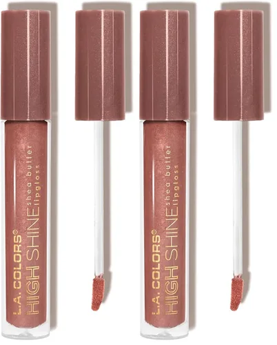 Vista 9 de Manteca de Karité Lip Gloss de lato brillo L.A. Colors, de 0,14 onza, Bebé Pastelillos (Baby Cakes)