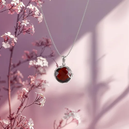 Vista 13 de 925 Sterling Silver Gemstone Necklaces for Women - Birthstone - Silver Pendant Necklaces - Statement Necklace Silver - Everyday Jewelry Silver