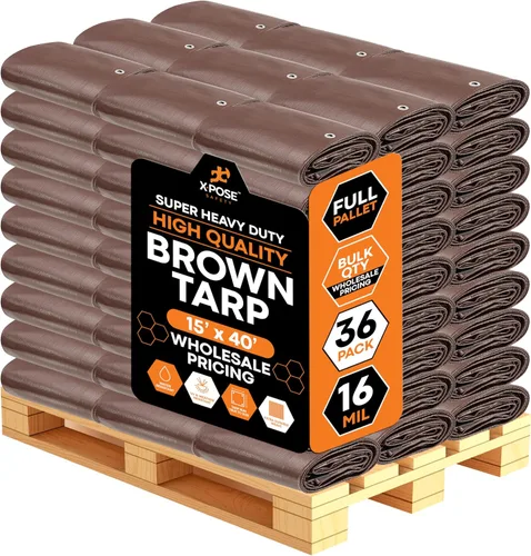 Vista 35 de Xpose Safety - Lona protectora de polietileno de 4 x 20 pies, 16 mil o 0.4mm de grosor, resistente y reforzada para evitar desgarros, resistente a