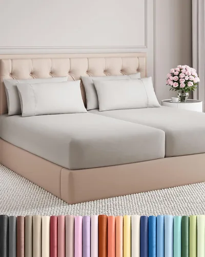 Vista 160 de Juego de sábanas Twin de 4 piezas - Cómodo, transpirable y refrescante - Juego de ropa de cama de lujo de hotel ultrasuave con bolsillos profundos
