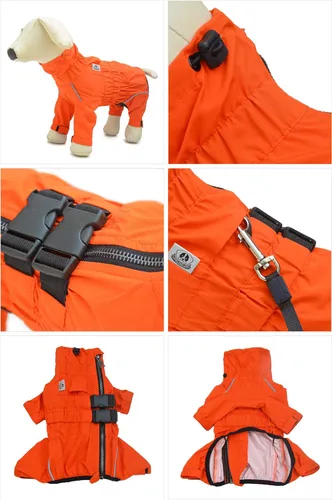 Vista 3 de Lovelonglong - Chaqueta impermeable para perros, ligera, impermeable, reflectante, resistente al viento, a prueba de nieve, para perros pequeños