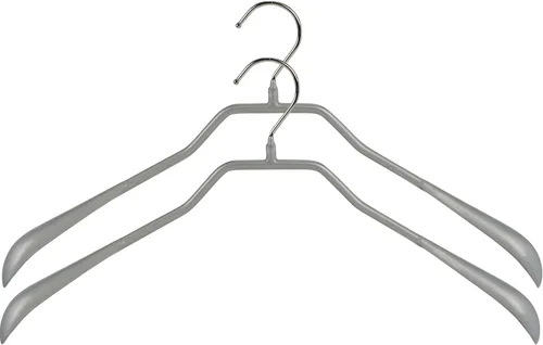 Vista 9 de Mawa by Reston Lloyd BodyForm Series - Percha antideslizante que ahorra espacio para chaquetas, trajes y abrigos, 16-1/2 pulgadas, estilo 42/L, Rojo