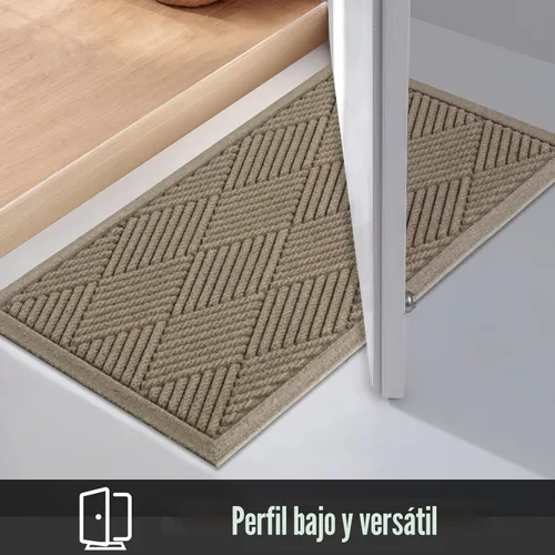 Vista 5 de HIYARD Alfombra resistente para puerta delantera, tapetes absorbentes para barro y suciedad, resistentes a manchas y decoloración, con respaldo