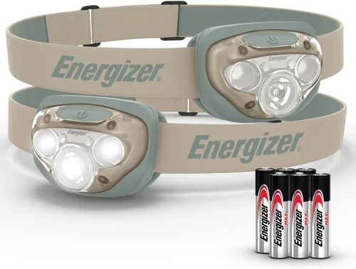 Vista 11 de Energizer Linterna frontal LED PRO (paquete de 2), faros resistentes al agua IPX4, luz de cabeza de alto rendimiento para exteriores, camping