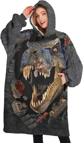 Vista 12 de Wearable Oversized Blanket,Sherpa Blanket Hoodie with Super Pockets,Super Warm Fuzzy Pullover for Women & Men