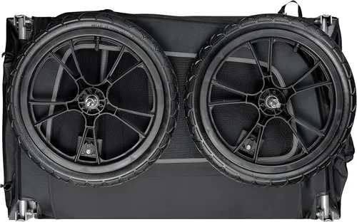 Vista 7 de Retrospec Rover Waggin' - Remolque de bicicleta para mascotas, para perros pequeños y medianos, marco plegable con ruedas de 16 pulgadas