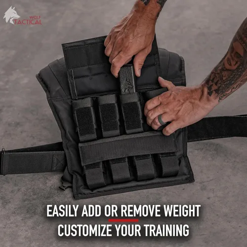 Vista 7 de WOLF TACTICAL Chaleco de Entrenamiento con Peso - Chaleco con Peso para Hombres Entrenamiento de Fuerza Chalecos con Peso Chaleco de Ejercicio