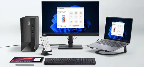 Vista 9 de Lenovo ThinkCentre Neo 50t ordenador de torre de escritorio, Intel Core i3-13100 de 4 núcleos, 16 GB de RAM, SSD de 512 GB, 3 puertos para monitor