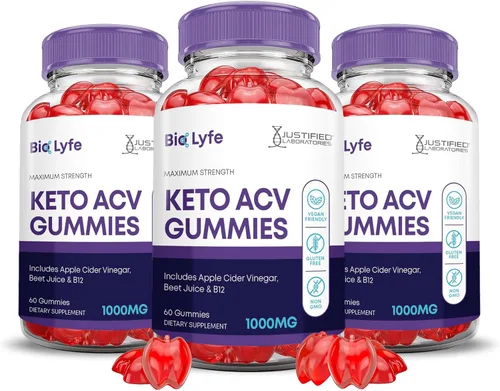 Vista 9 de Bio Lyfe Keto ACV Gummies Fórmula avanzada 1000 mg Biolyfe Keto Gummies Vinagre de sidra de manzana formulado con jugo de granada remolacha en polvo