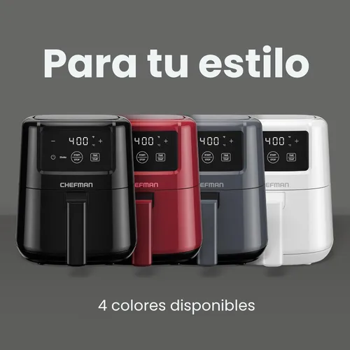 Vista 8 de CHEFMAN - Freidora de aire mini de 2 cuartos de galón – Freidora de aire compacta y ahorradora de espacio digital con canasta antiadherente y apta