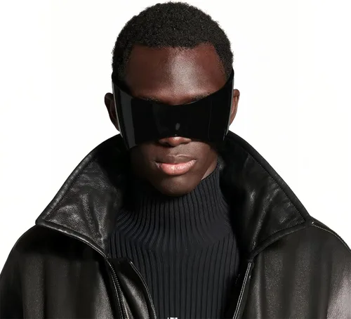 Vista 7 de GUVIVI Gafas de sol futuristas para hombres y mujeres, de gran tamaño, envolvente, moda, elegante, máscara de plástico, gafas de sol