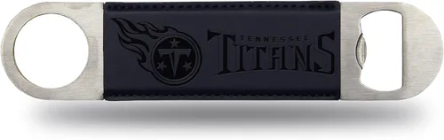 Vista 19 de Rico Industries NFL - Hoja de barra grabada con láser de piel sintética, gran accesorio para bebidas para el día del juego