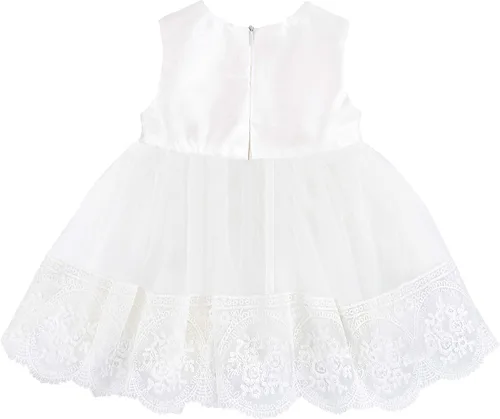 Vista 8 de Taffy - Vestido bordado de bautizo para bebé, 6 piezas, de 0 a 3 meses, color blanco, Blanco