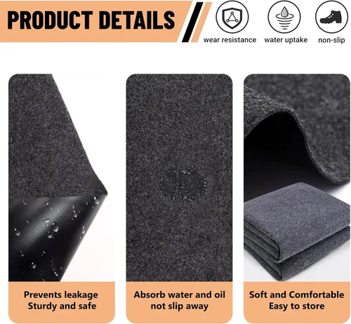 Vista 5 de Alfombra para cobertizo de almacenamiento al aire libre de 5 x 3 pies, alfombra impermeable para piso de cobertizo pequeño, alfombra lavable