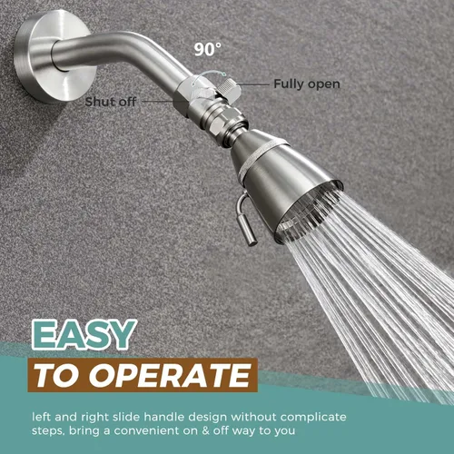 Vista 3 de Aomasi - Válvula de ducha, construcción de latón, restrictor de flujo de agua, manguera de ducha de mano universal, interruptor rociador de bidé