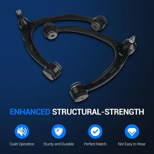 Vista 4 de Autoround Kit de suspensión delantera brazo de control superior con rótula compatible con Chevy Tahoe Silverado Suburban 1500 Avalanche 2007-2014