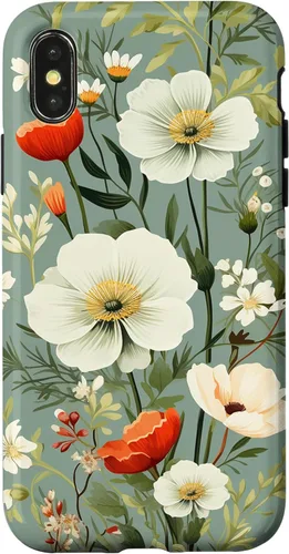 Vista 5 de Sage Green Flower Wildflower Pattern Floral Case for iPhone 16