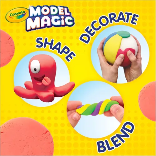 Vista 4 de Crayola Model Magic (paquete de 30), material de modelado secado al aire para niños, alternativa de arcilla suave para artes y manualidades, 15