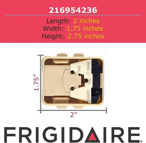 Vista 4 de Frigidaire 216954215 Relé genuino del comienzo del compresor del OEM para los congeladores