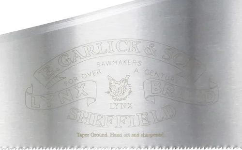 Vista 5 de Lynx Garlick Taytools Thomas Flinn British - Sierra de corte de 24 pulgadas con hoja de tierra cónica, mango de haya manchado 4.5 TPI archivado