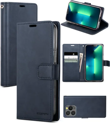Vista 12 de GOOSPERY Blue Moon Wallet para Samsung Galaxy Note 8 Case (2017) Funda de cuero con tapa (Negro)