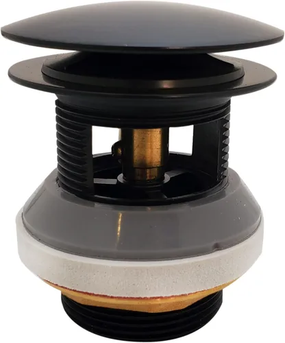 Vista 4 de Westbrass D98RK-12A - Drenaje de bañera de punta gruesa NPSM de 1-1/2 pulgadas con placa frontal ilusoria sin agujeros para canales de Bronce antiguo