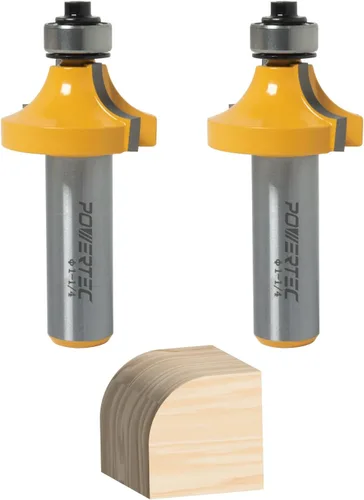 Vista 11 de POWERTEC - Broca de router de ranura en T, broca de router con punta de carburo de tungsteno, vástago de 1/2 pulg., diámetro de 1-1/16 pulg.