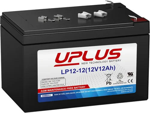 Vista 13 de UPLUS - Batería AGM recargable de 12 voltios y 4 AH, baterías de repuesto de batería de alarma LP12-4 SLA para panel de control de seguridad