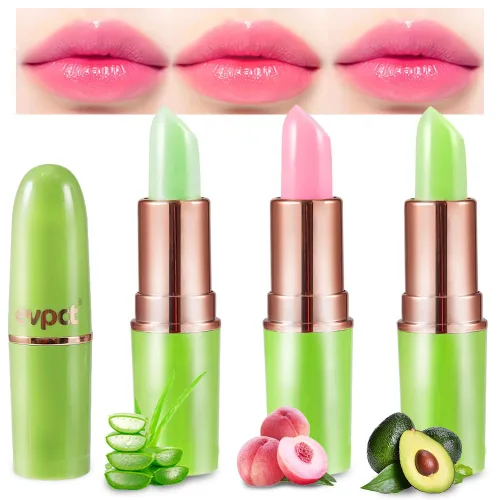 Vista 12 de evpct 2 piezas de bálsamo labial tintado de arándano, bálsamo labial que cambia de color, bálsamo labial de larga duración, mancha de labios