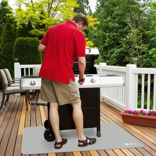 Vista 7 de FLASLD Alfombra de Piso Multiusos Ignífuga de 24 X 42 Pulgadas para Uso en Interior o Exterior, Almohadilla para Barbacoa, Estufa de Cocina, Placa