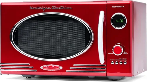 Vista 14 de Nostalgia Retro - Horno de microondas de 1000W, capacidad de 1.1 pies cúbicos – Bloqueo de seguridad para niños, 8 configuraciones de cocción