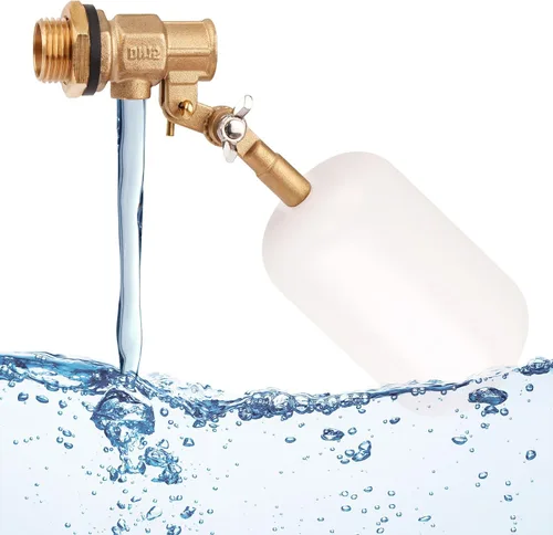 Vista 9 de Válvula de flotador de 1/2 pulgada, válvula de flotador de agua de latón con brazo ajustable, válvula de bola flotante de llenado automático y 1/2