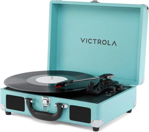 Vista 16 de Victrola Reproductor de discos de maleta - Bluetooth, altavoces integrados