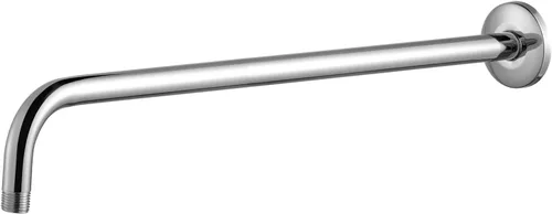 Vista 29 de OFFO Brazo de ducha con pestaña, de 6 pulgadas en oro brillante, montaje en pared, reemplazo, brazo angular de cabezal de ducha montado en la pared