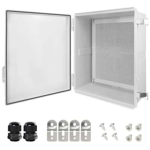 Vista 35 de LeMotech Caja Eléctrica, IP67 Impermeable con Bisagras Cubierta Transparente Pestillo de Acero Inoxidable Caja de Conexiones, Carcasa Eléctrica