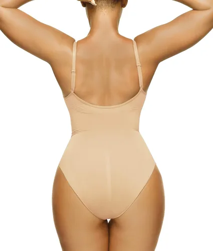 Vista 2 de SHAPERX Body para mujer con control de abdomen, sin costuras, esculpiente, moldeador, camiseta sin mangas