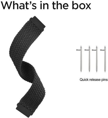 Vista 4 de Minggo Solo Loop - Correa trenzada compatible con Samsung Galaxy Watch 6/5/4 de 1.575 pulgadas, 1.732 pulgadas, correa elástica tejida para Galaxy