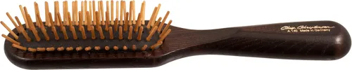 Vista 5 de Chris Christensen Ice on Ice Ice Detangle and Finish Spray + Wood Pin Series Brush Bundle Añade elasticidad y fuerza, sin estática, cepillo