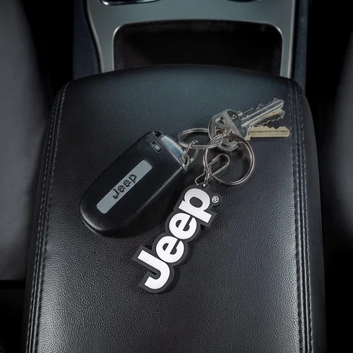 Vista 4 de Plasticolor 004474R01 Llavero de goma compatible con Jeep, Negro