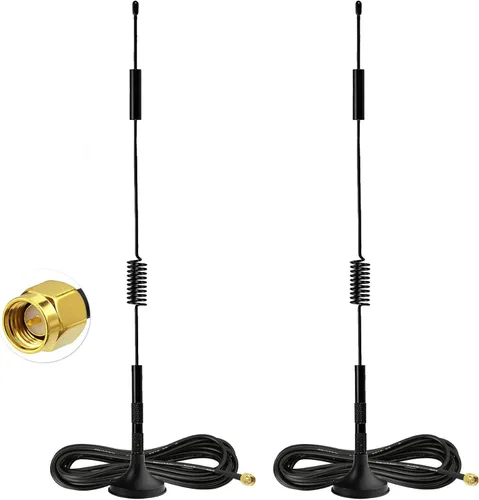 Vista 3 de Bingfu Antena de base magnética Mimo SMA celular de alta ganancia 5dBi 4G LTE compatible con 4G LTE router inalámbrico módem hotspot puerta