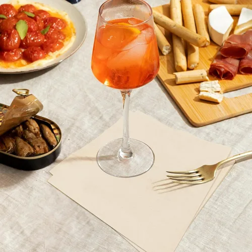 Vista 4 de 300 unidades de servilletas blancas lechosas para bebidas, servilletas de cóctel blancas lechosas de 2 capas, servilletas desechables para fiesta