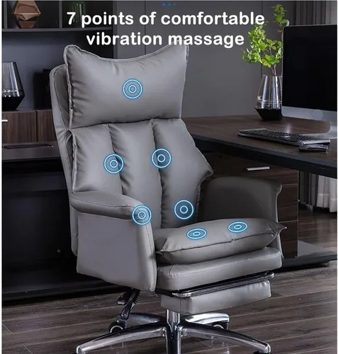 Vista 3 de High Back Ergonomic Office Chair with Extendable Footrest Adjustable Headrest and Lumbar Support Computer Gaming Desk Chair Quiet Rubber Wheels for