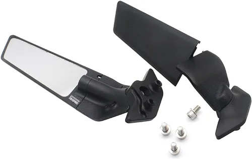 Vista 2 de Más nuevo modificado motocicleta 2 unids retrovisores viento ala ajustable giratoria espejos laterales para 2020 bmw s1000rr