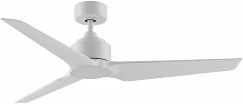 TriAire Custom - Ventilador de techo de 3 aspas, 12.42 pulgadas de alto y 52 pulgadas de ancho, acabado blanco mate, color blanco mate