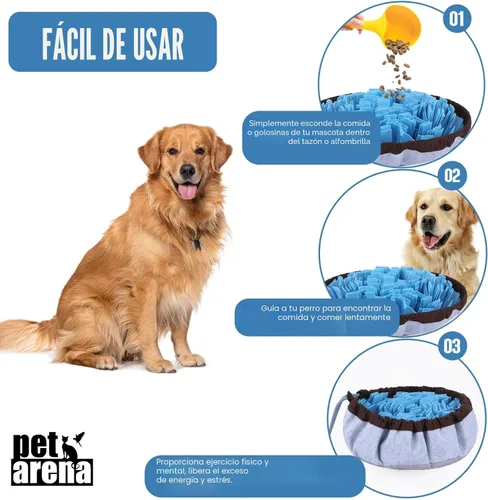 Vista 2 de PET ARENA Alfombrilla de olfateo para perros - Juguete de rompecabezas interactivo ajustable para razas grandes y pequeñas, alimentador lento